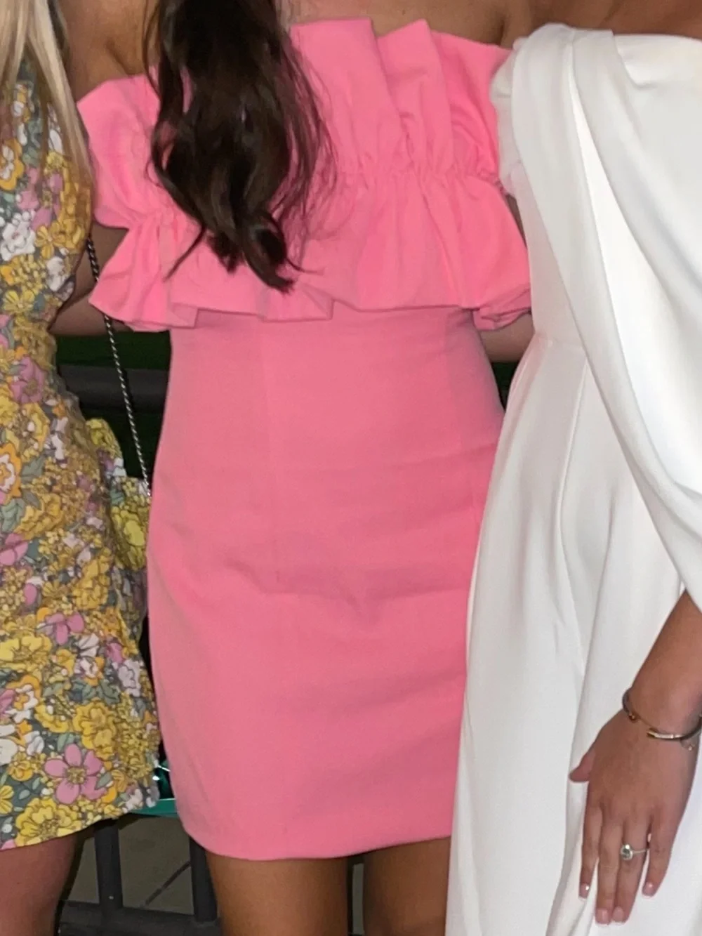 DO+BE Pink Ruffle Off-Shoulder Mini Dress - Picture 1 of 1